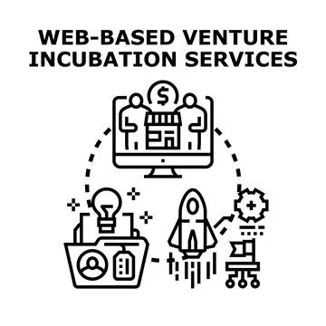 Web based venture incubation services supporting business launch Stock Illustration