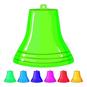Web bell cartoon vector graphic color sign Stock Illustration