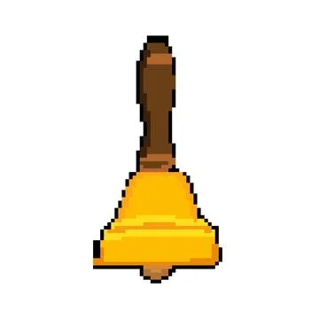 Web bell pixel art vector illustration Ilustración de archivo