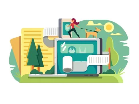 Web blog conceptual Stock Illustration