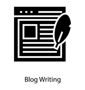 Web Blog Writing Stock Illustration