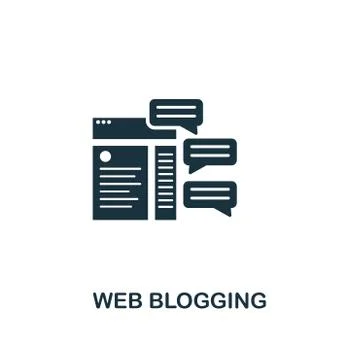 Web Blogging creative icon. Simple element illustration. Web Blogging concept Stock Illustration