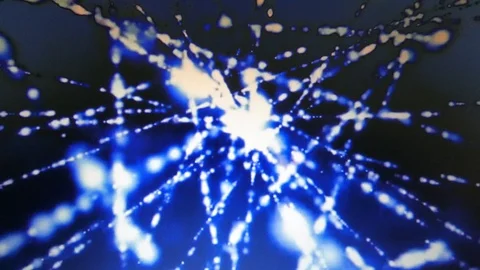 Web is blue on a black background Stock Footage 105544139