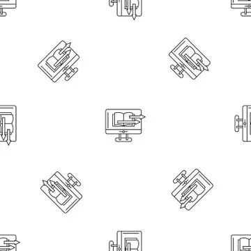 Web book transfer pattern seamless 스톡 일러스트