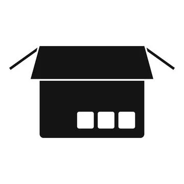 Web box icon simple vector. Carton package Stock Illustration