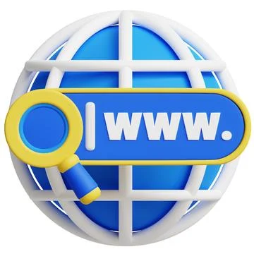 Web Browser 3d icon illustration. Stock Photos