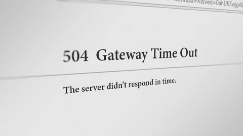 Web Browser with " 504 Gatway Time-out" Message. 3 Different Points of View Stock Footage 119232070