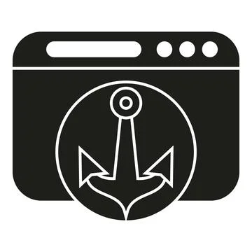 Web browser anchor link icon for seo 스톡 일러스트