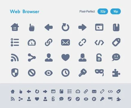 Web Browser - Ants Icons Stock Illustration