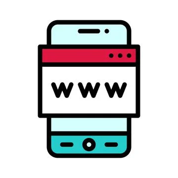 Web Browser App icon, Mobile application vector illustration Stock Illustration