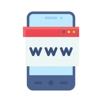 Web Browser App icon, Mobile application vector illustration Stock Illustration