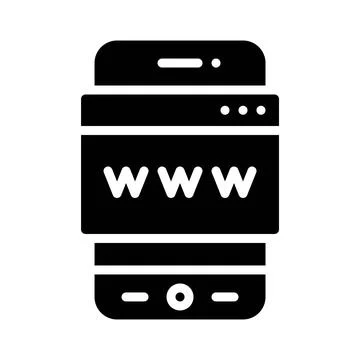 Web Browser App icon, Mobile application vector illustration 스톡 일러스트