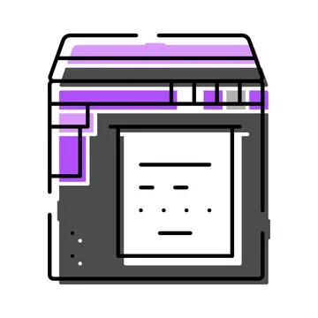Web browser application interface displaying online document Stockillustratie