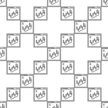 Web browser with Candlestick Chart Pattern vector online day trading outlin.. Illustrazione stock