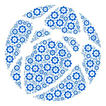 Web Browser Composition of Cog Stockillustratie