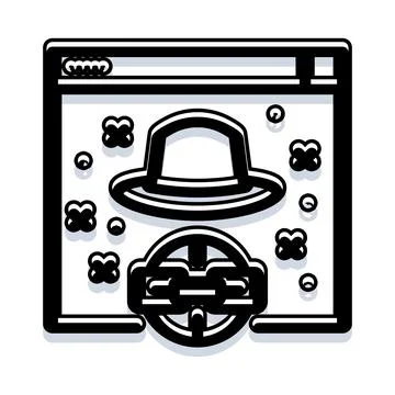 Web browser displaying cyber security data protection Stockillustratie