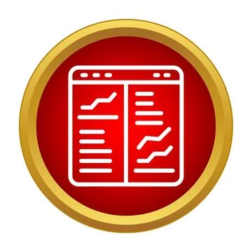 Web browser displaying data analytics dashboard icon イラスト素材