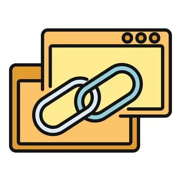 Web browser displaying link icon for internet connection Stockillustratie