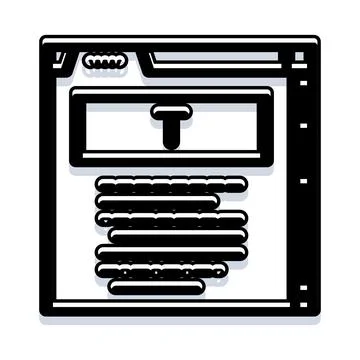 Web browser displaying online document text content イラスト素材