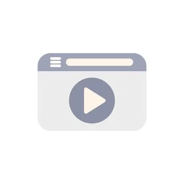Web browser displaying video streaming service homepage interface Stock Illustration
