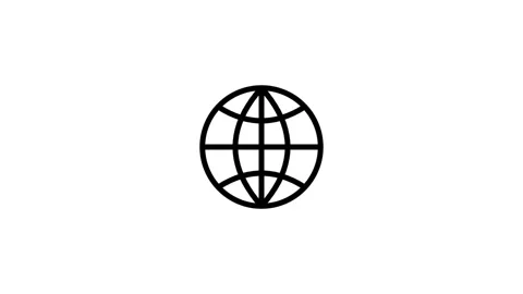 Web browser icon animation. Browser icon. Web icon. Global. Icon animation. Stock Footage 313489963