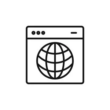 Web Browser Icon Ideal for Internet Navigation Ilustración de archivo