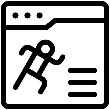 Web browser icon, Marathon related vector Illustrazione stock