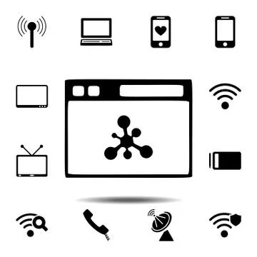 Web browser icon. Simple glyph vector element of Technology icons set for UI  Stock-Illustration