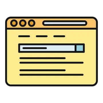 Web browser interface displaying search bar and content Stockillustratie