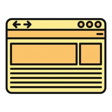 Web browser interface displaying website layout design 스톡 일러스트