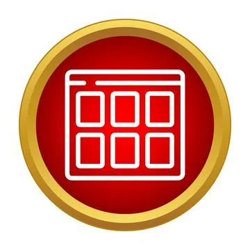 Web browser interface with grid layout displaying elements 스톡 일러스트