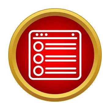 Web browser interface icon online internet searching Illustrazione stock