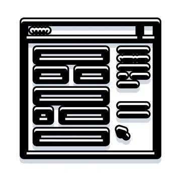 Web browser interface layout a digital concept illustration 스톡 일러스트