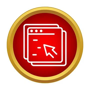 Web browser interface with mouse cursor selecting content Stockillustratie