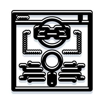 Web browser interface optimizing search engine results and link building Stock Illustration