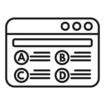 Web browser interface outline icon Stock Illustration