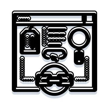 Web browser interface with search optimization elements Stock Illustration