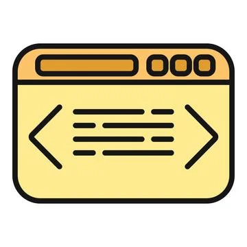 Web browser interface showing development code programming 스톡 일러스트
