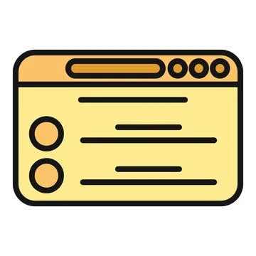 Web browser interface showing online information and data Stock Illustration