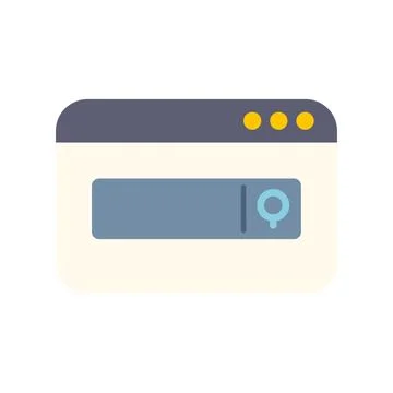 Web browser interface showing search bar icon Stockillustratie