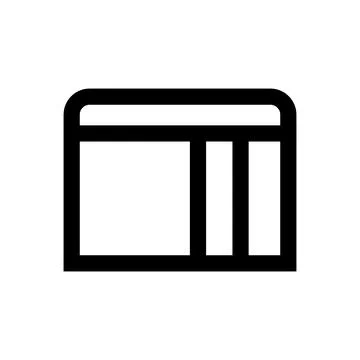 Web browser interface window icon for digital ui and website design Stock Illustration