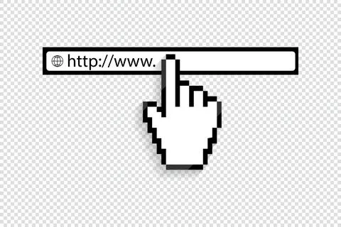Web browser Isolated on Transparent Background Illustrazione stock