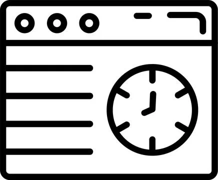 Web Browser Line Icon Design Stock Illustration