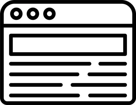 Web Browser Line Icon Design Stock Illustration