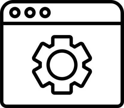 Web Browser Line Icon Design Stock Illustration