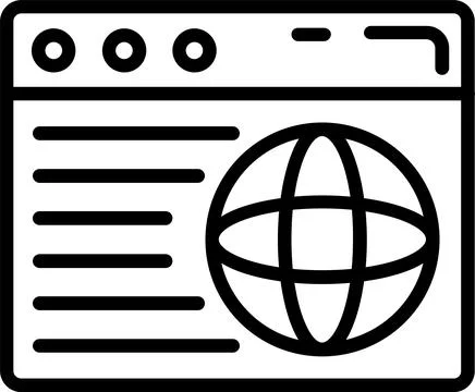 Web Browser Line Icon Design Stock Illustration