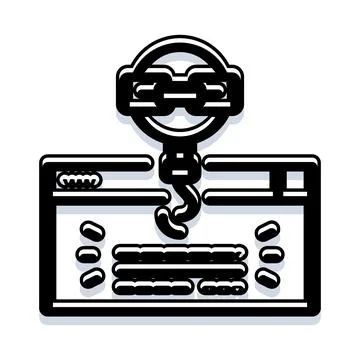 Web browser link building creating search engine optimization Illustrazione stock