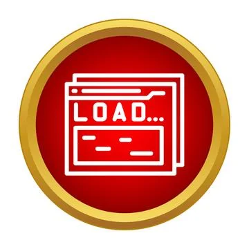 Web browser loading data processing icon Stock Illustration