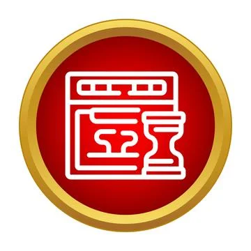Web browser loading hourglass for waiting website Illustrazione stock