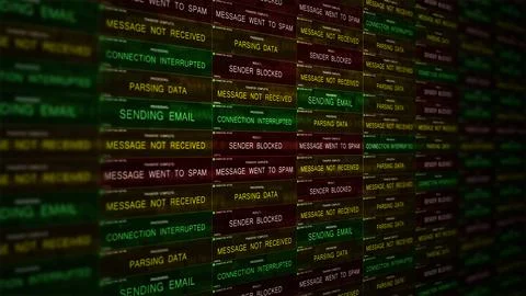 A Web Browser or Email Hosting Platform Parses Emails in Database Stock Photos